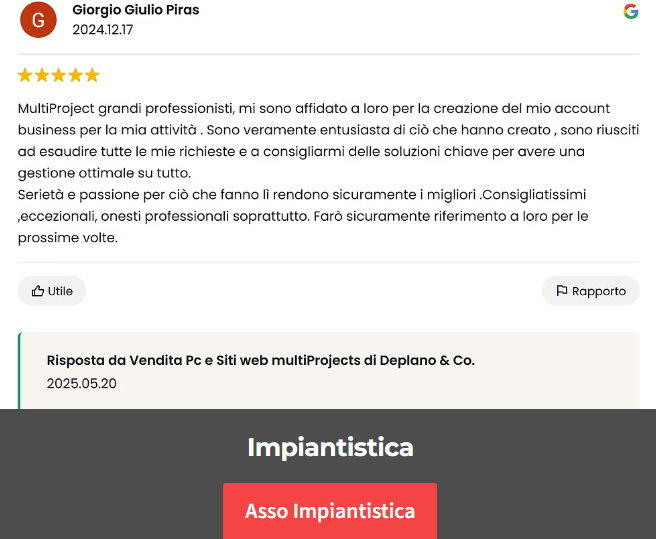 Recensioni di gradimento al metodo nextup di multiprojects