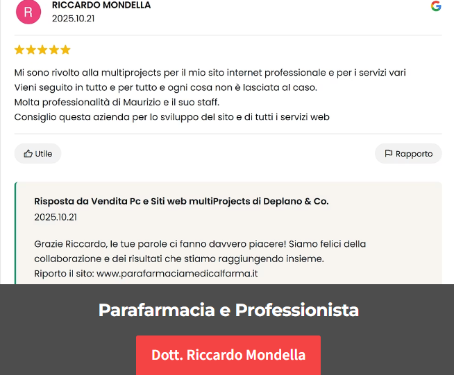 Recensioni di gradimento al metodo nextup di multiprojects