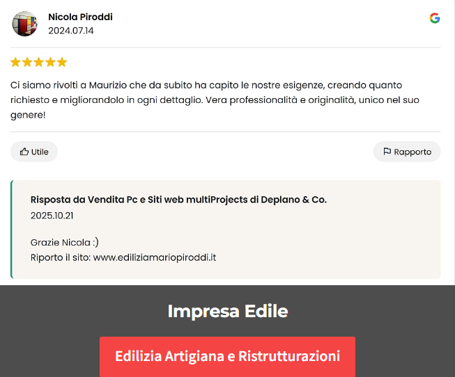 Recensioni di gradimento al metodo nextup di multiprojects