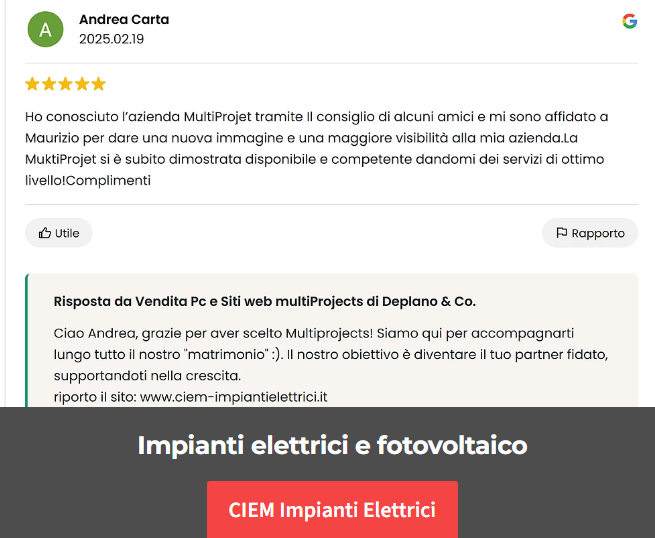 Recensioni di gradimento al metodo nextup di multiprojects