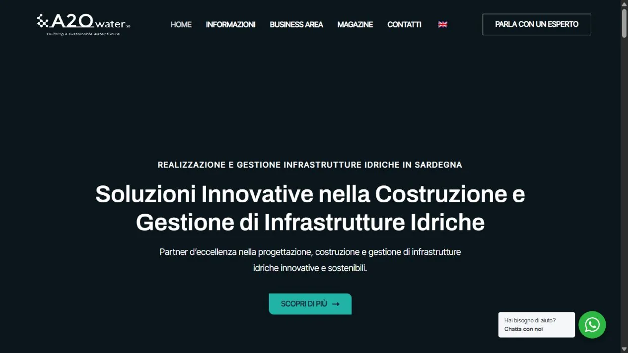 Homepage A2O Water — Jerzu · Cagliari