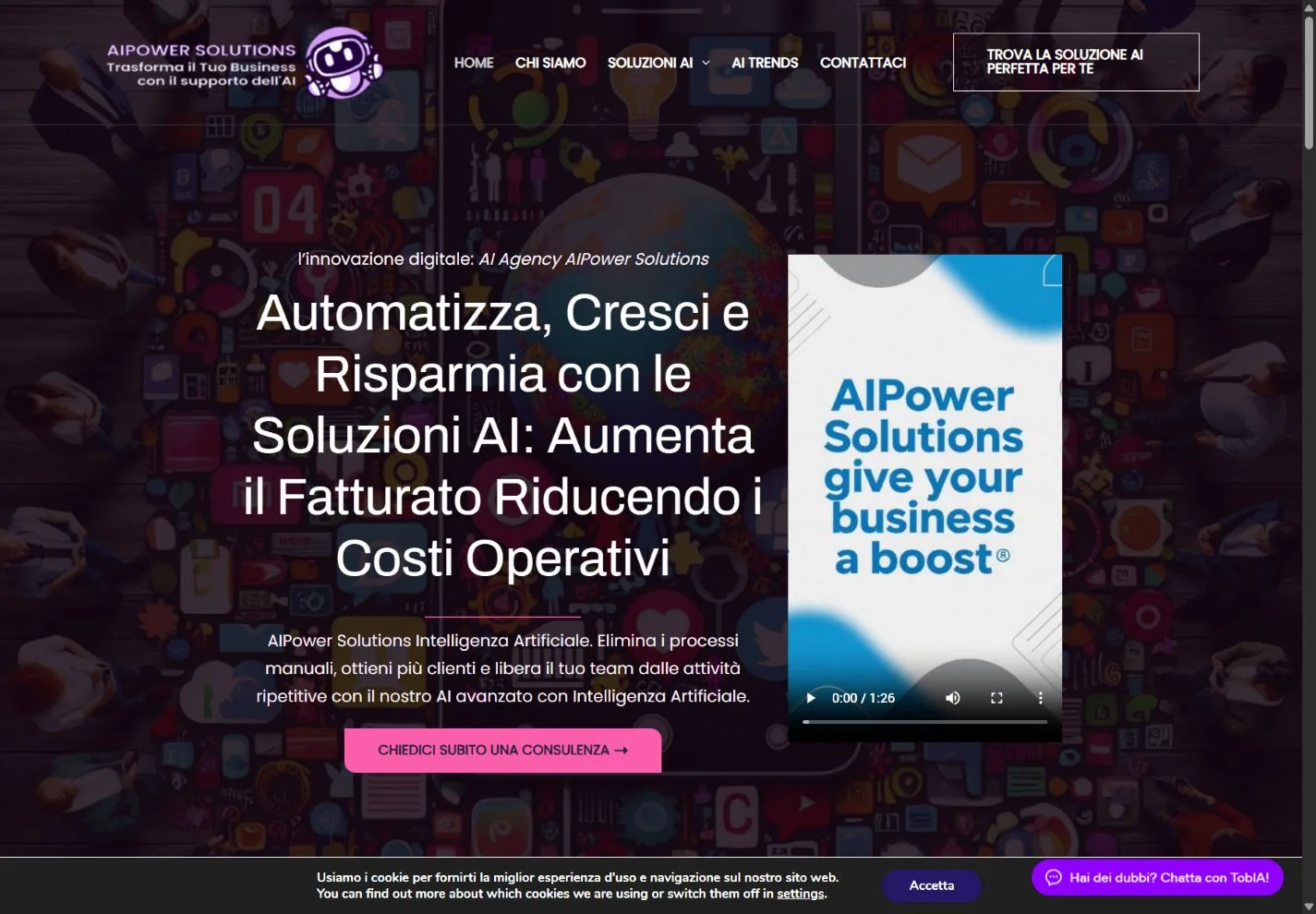 Homepage AI Power Solutions — Sardegna · Italia