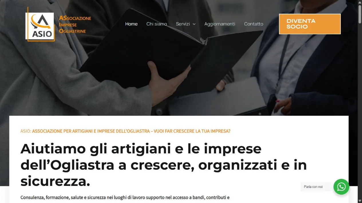 Homepage ASIO Imprese — Tortolì · Ogliastra
