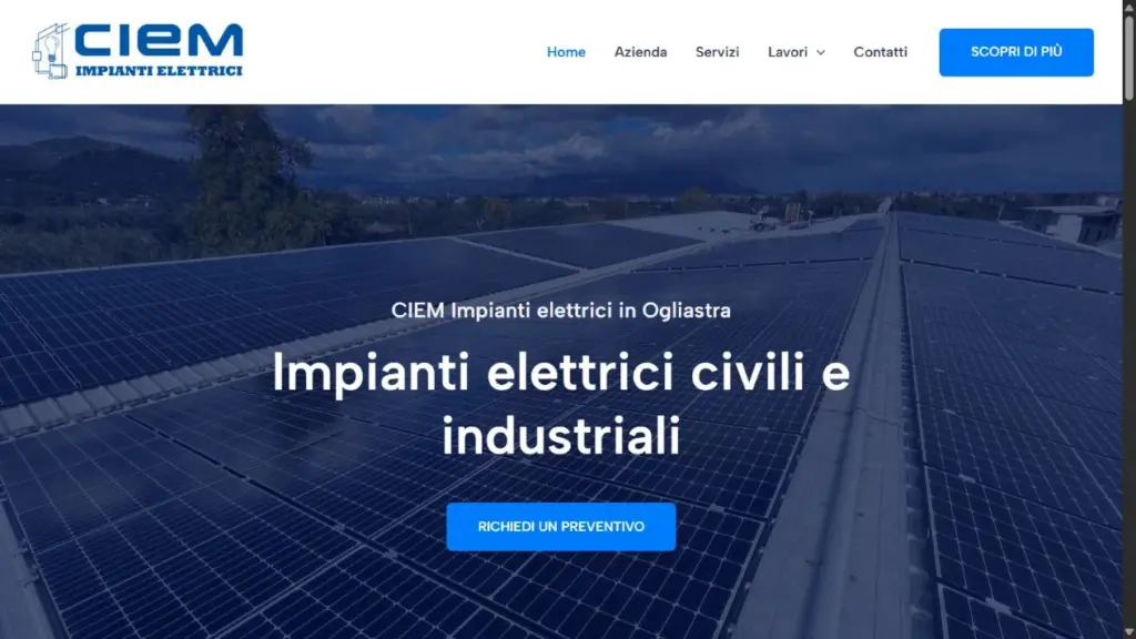 Screenshot CIEM Impianti Elettrici