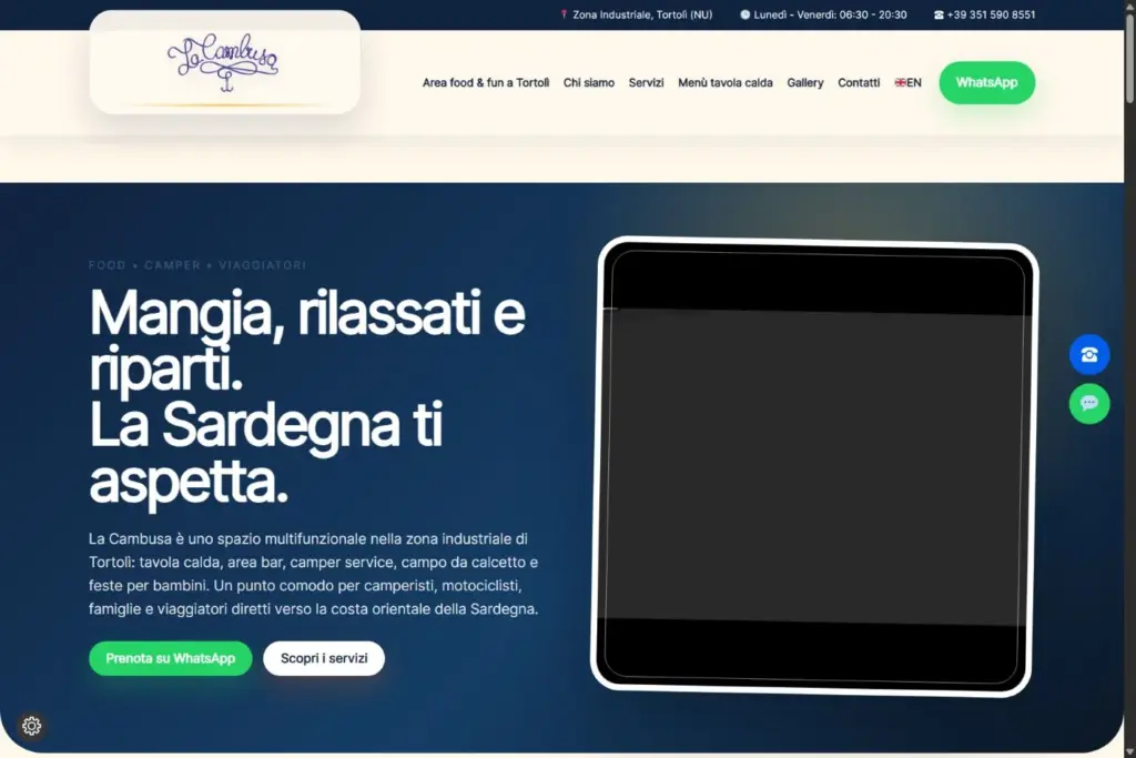 Screenshot La Cambusa