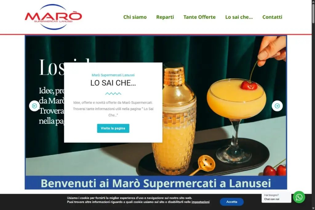 Screenshot Marò Supermercati