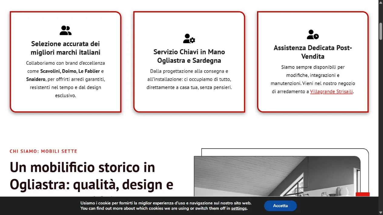 Homepage Mobili Sette — Villagrande Strisaili · Ogliastra