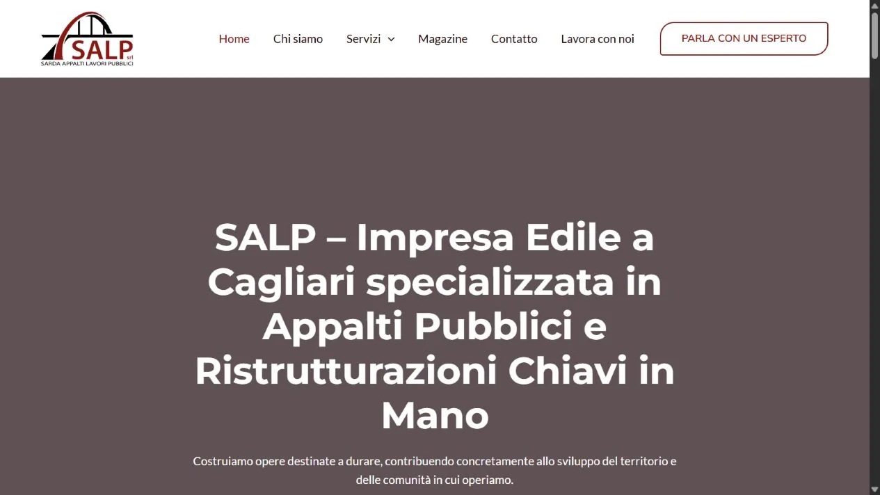 Homepage SALP — Sarda Appalti Lavori Pubblici — Cagliari · Sardegna