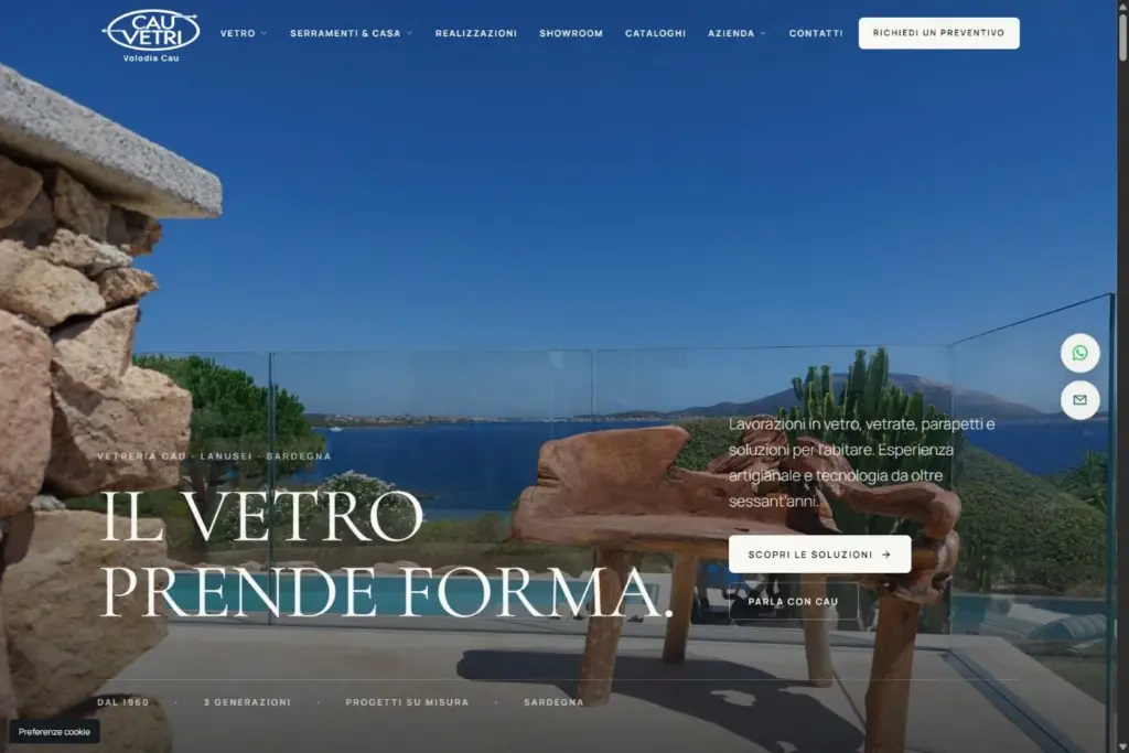 Screenshot Vetreria Cau